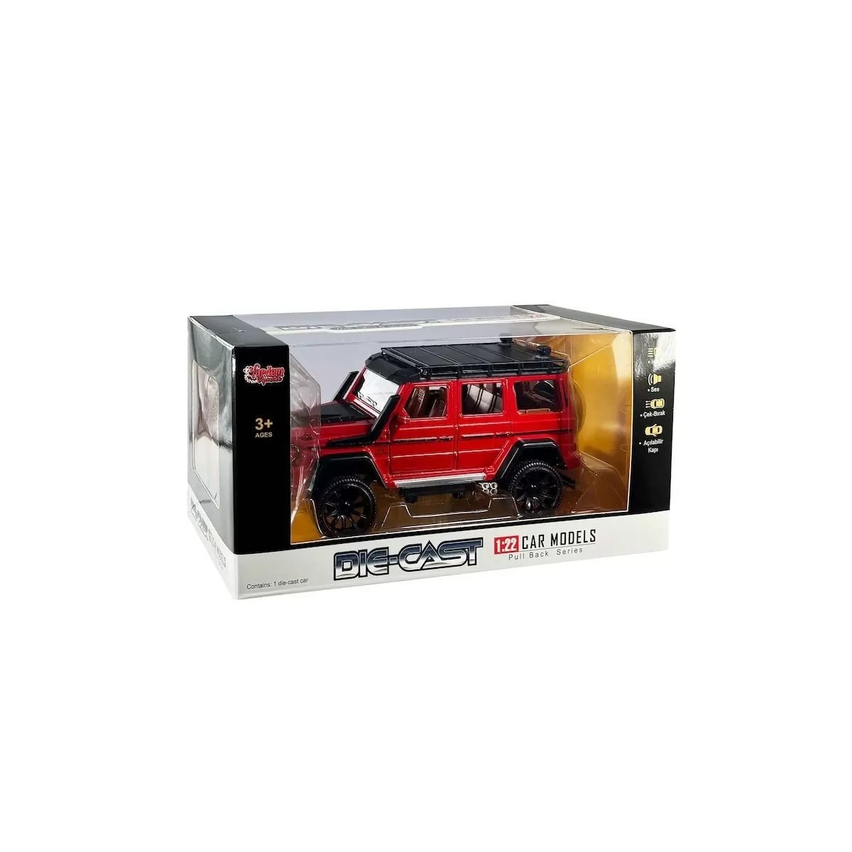 Hcl-901 Çek Bırak 1:22 Sesli Ve Işıklı Metal Jeep -vardem