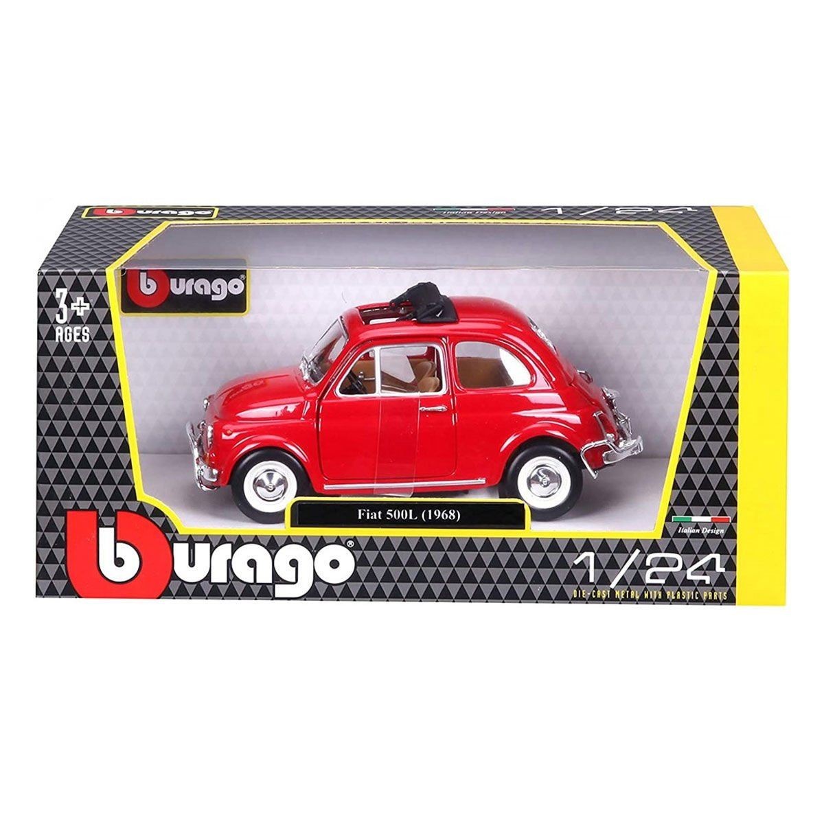 22099 Burago Fiat 500l 168 Kırmızı 1:24 -sunman