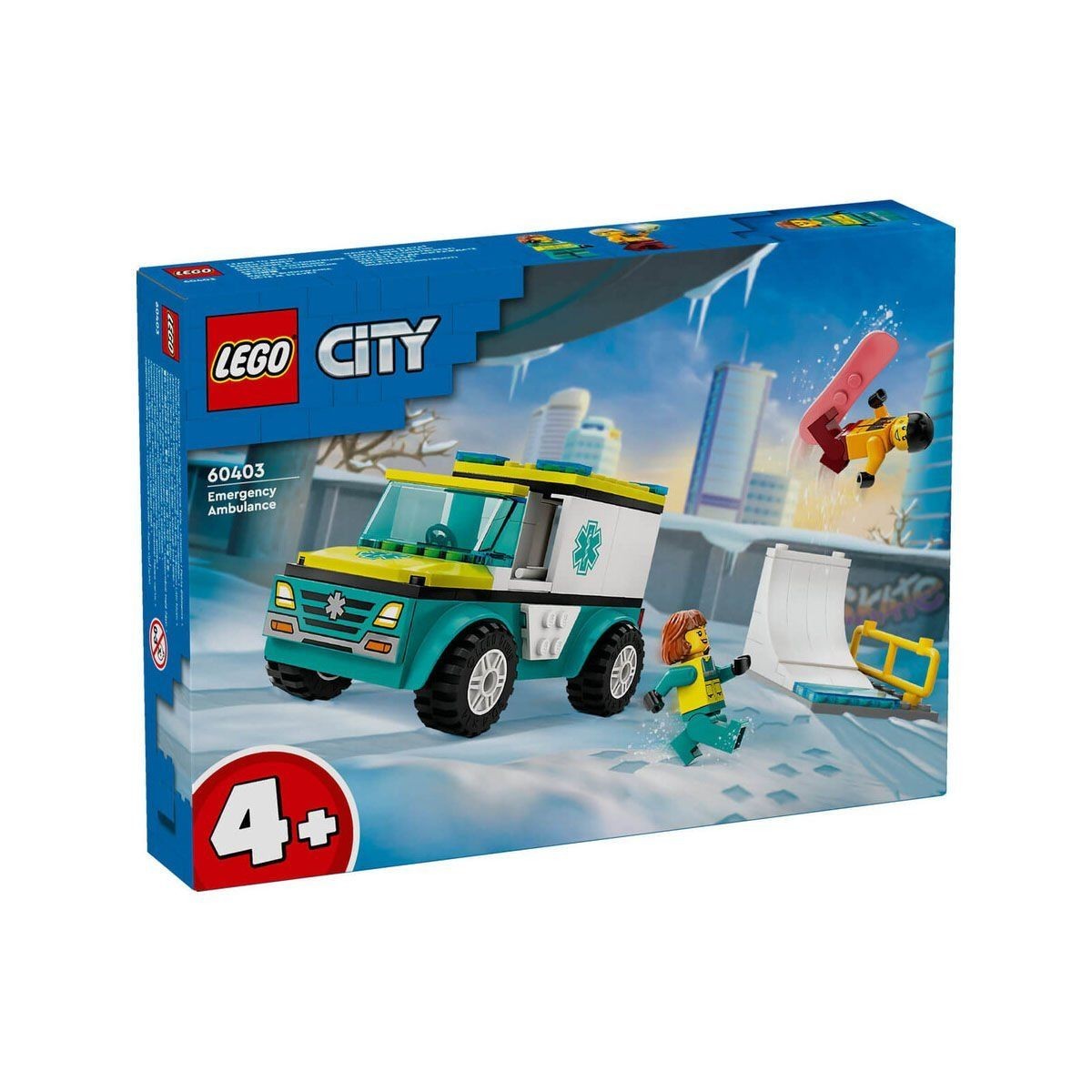 60403 Lego® City Acil Durum Ambulansı Ve Snowboardcu 79 Parça +4 Yaş