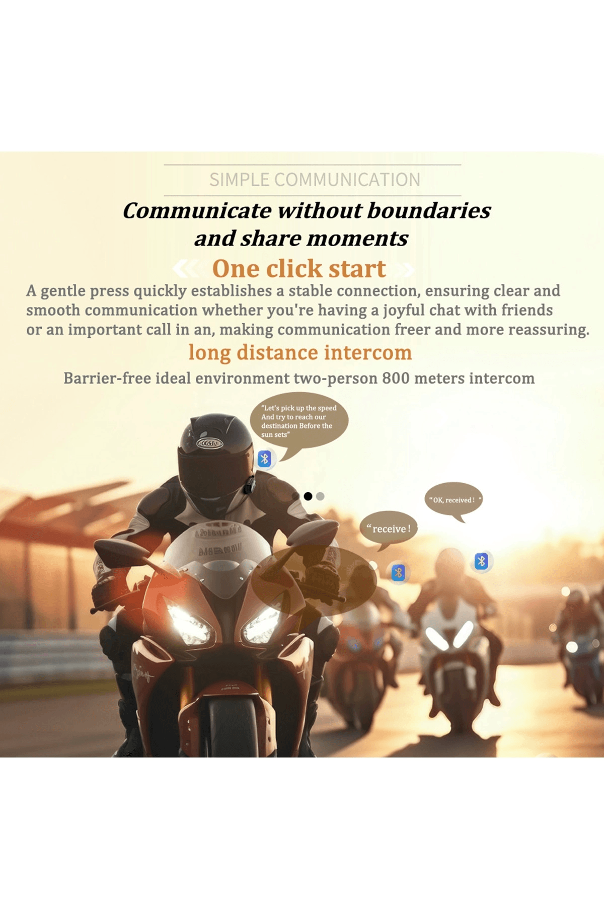 Bt26 Motosiklet Kask Kulaklık Bluetooth Rgb Işıklı 2 Eşleşme Özellikli 1000 Mah Intercom