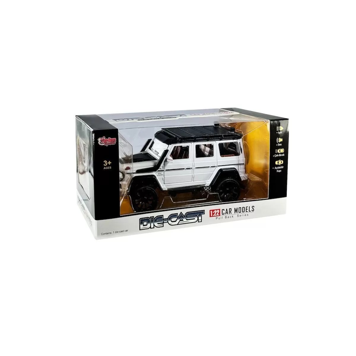 Hcl-901 Çek Bırak 1:22 Sesli Ve Işıklı Metal Jeep -vardem