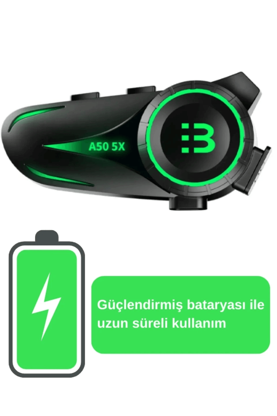 A50 5x Motor Kask Kulaklık Rgb Bluetooth Motosiklet Kulaklık Intercom 5 Kişi Eşleşme