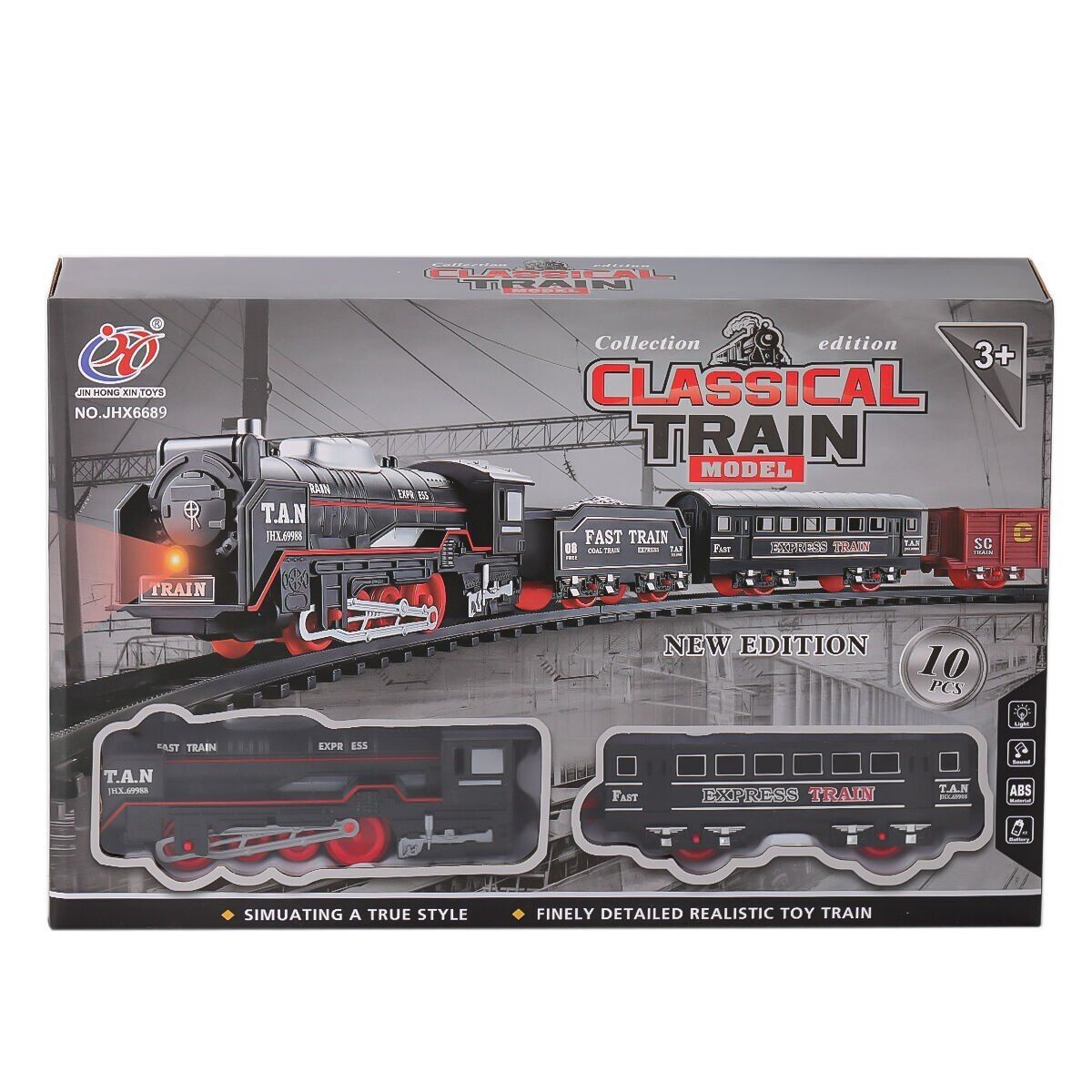 Jhx6689 Kutulu 10 Parça Pilli Tren