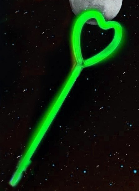 Karanlıkta Yanan Glow Stick Partisi Kalp Şekilli Asa Sopa 6 Renk 6 Adet