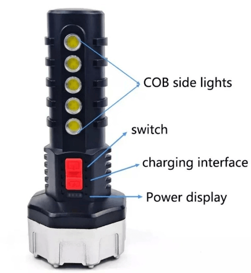 P-17 17+5 Cob Ledli Işıldak Fener