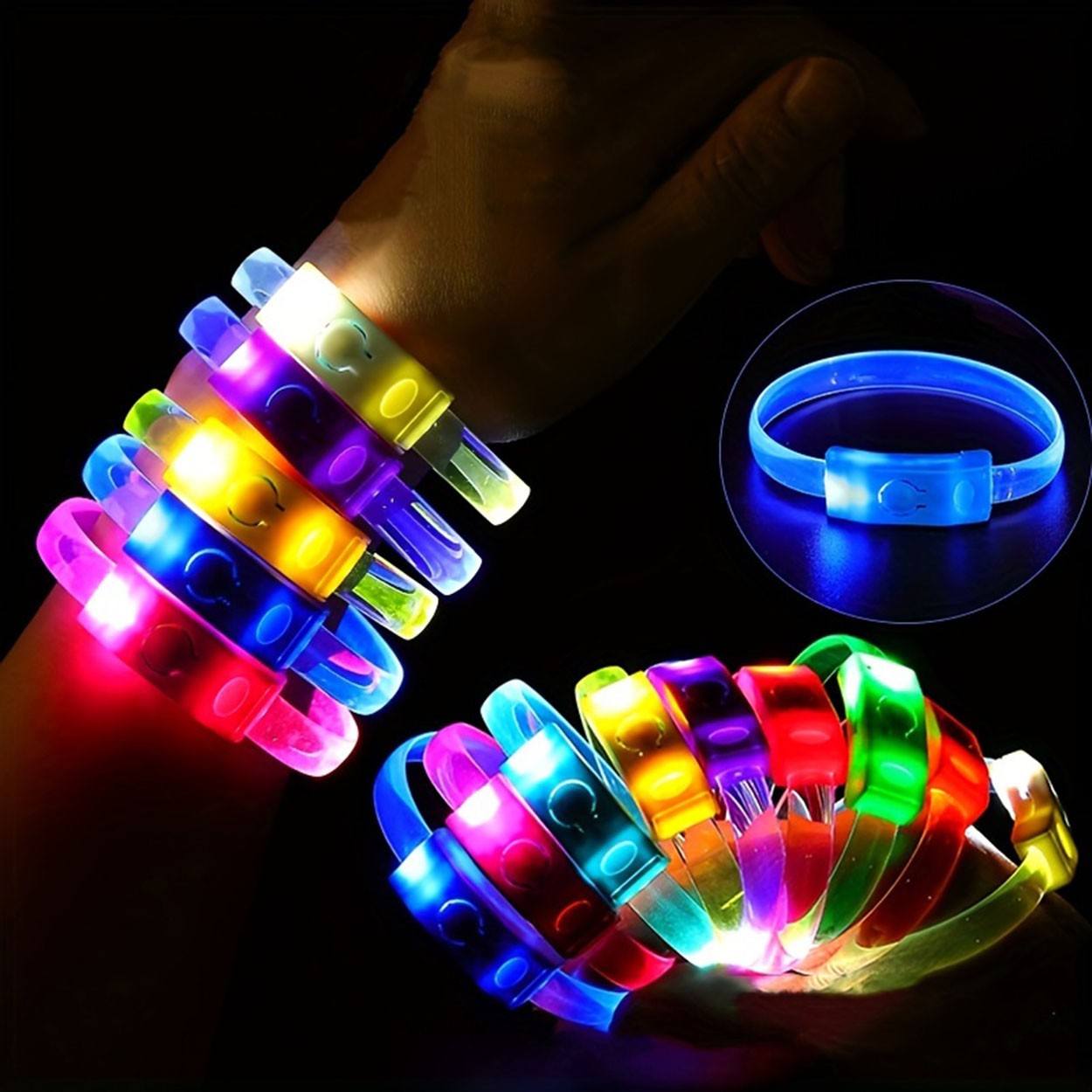Festival Ve Parti Led Bileklik 3 Farklı Mod Işıklı 1 Adet