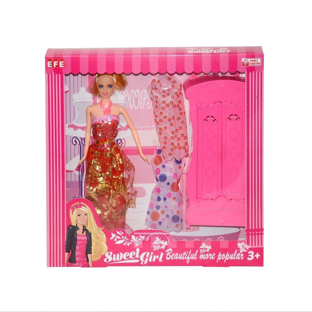 221g-m Efe, Sweet Girl Market Arabalı Bebek Oyun Seti