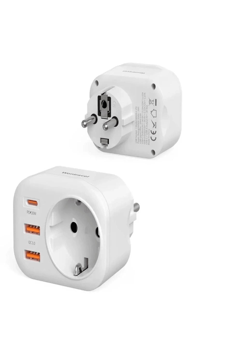 Ac-115 2500w 3.4a 2usb 1type-c 1soket Akım Korumalı Şarj Adaptörü Priz Çoğaltıcı