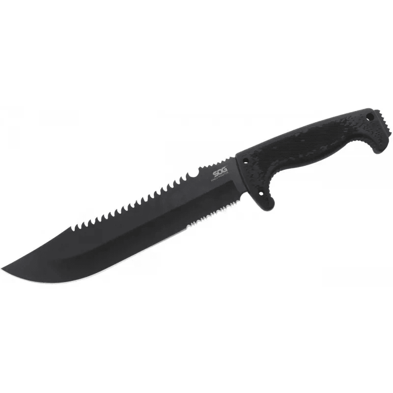 F03t Kamp Tırtıklı Testereli Outdoor Pala / Bıçak 39 Cm - Kauçuk Saplı