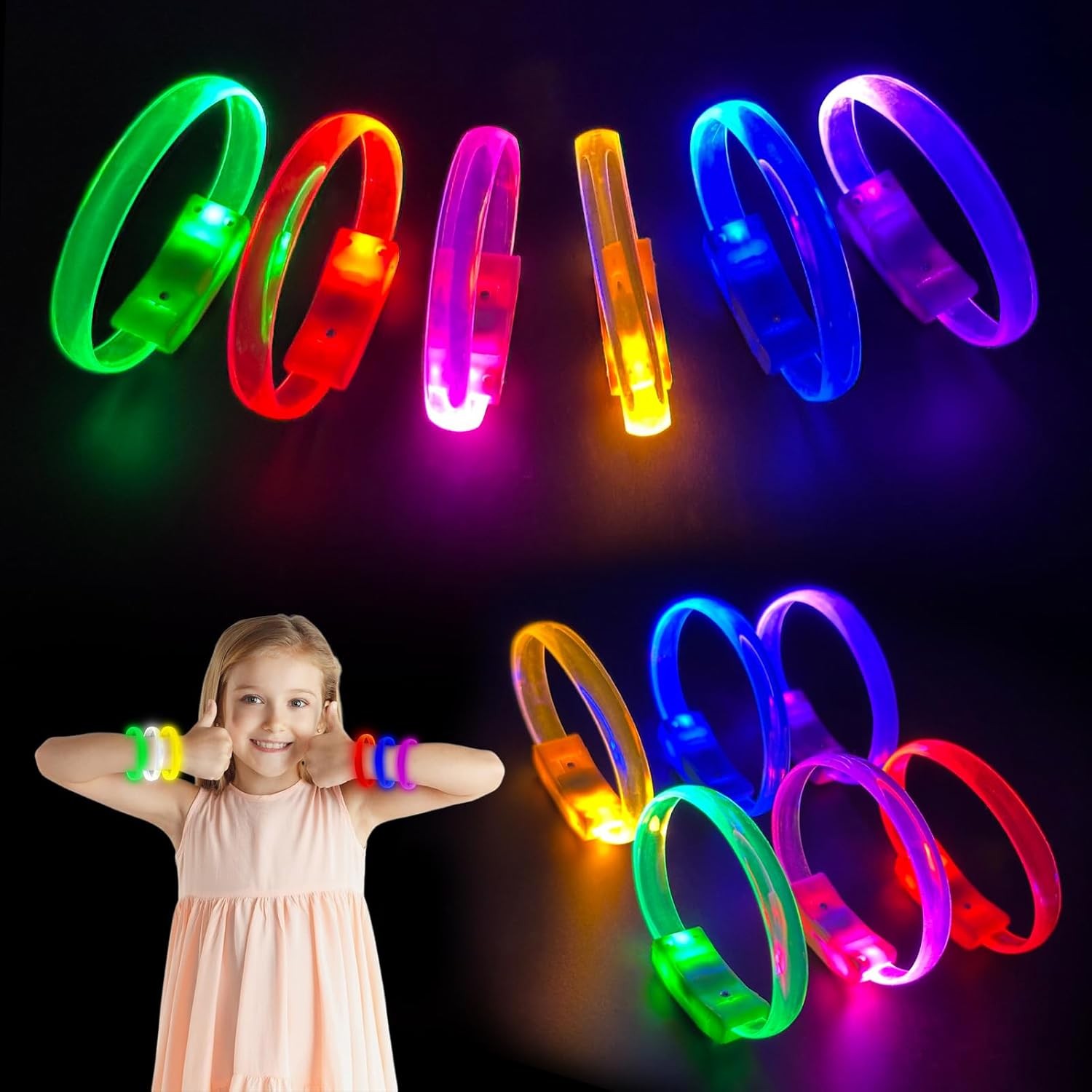 Festival Ve Parti Led Bileklik 3 Farklı Mod Işıklı 1 Adet