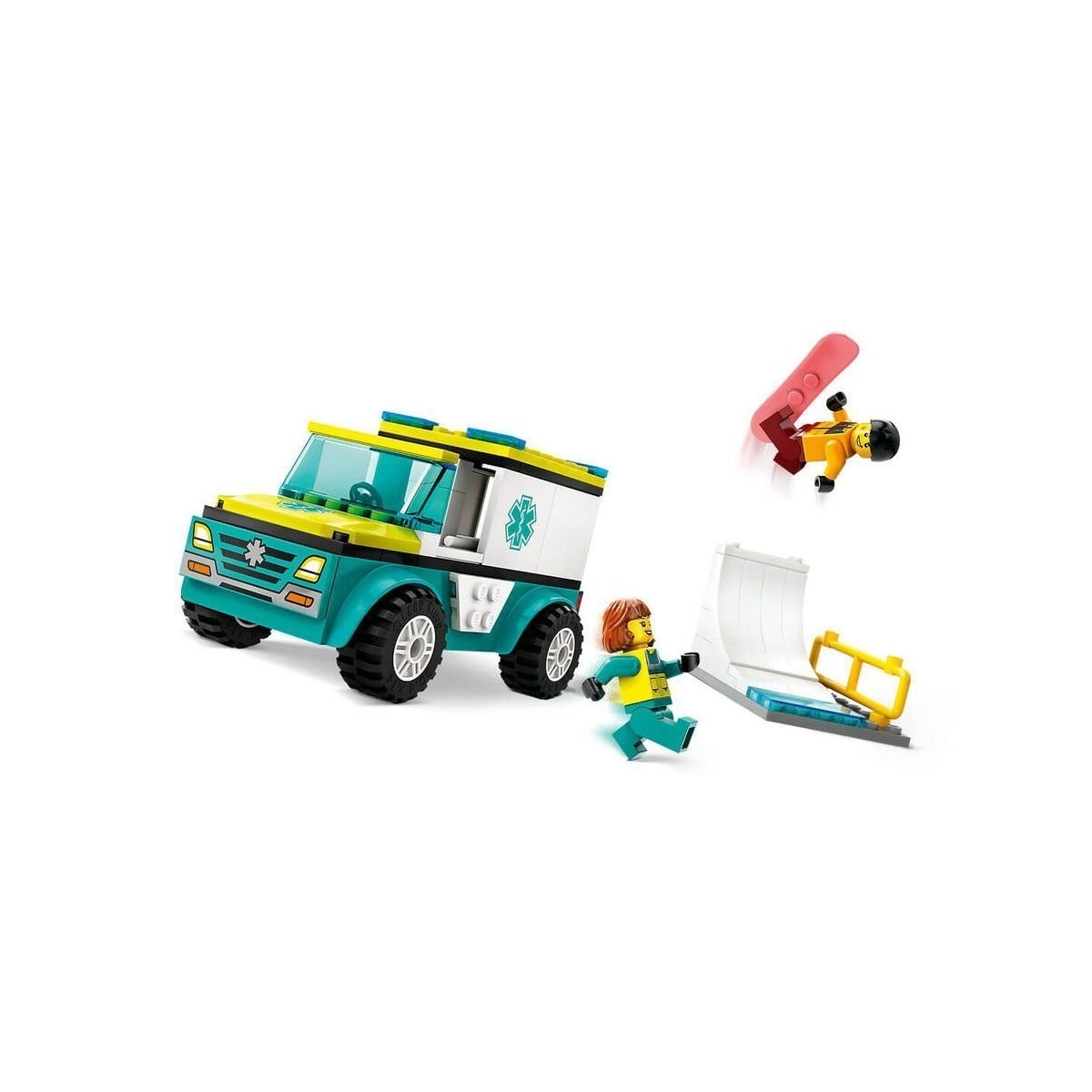 60403 Lego® City Acil Durum Ambulansı Ve Snowboardcu 79 Parça +4 Yaş