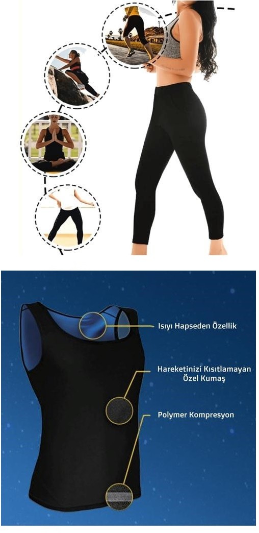 Termal Sauna Tayt + Atlet Takım ( Xl )  Neotex Terletme Takımı