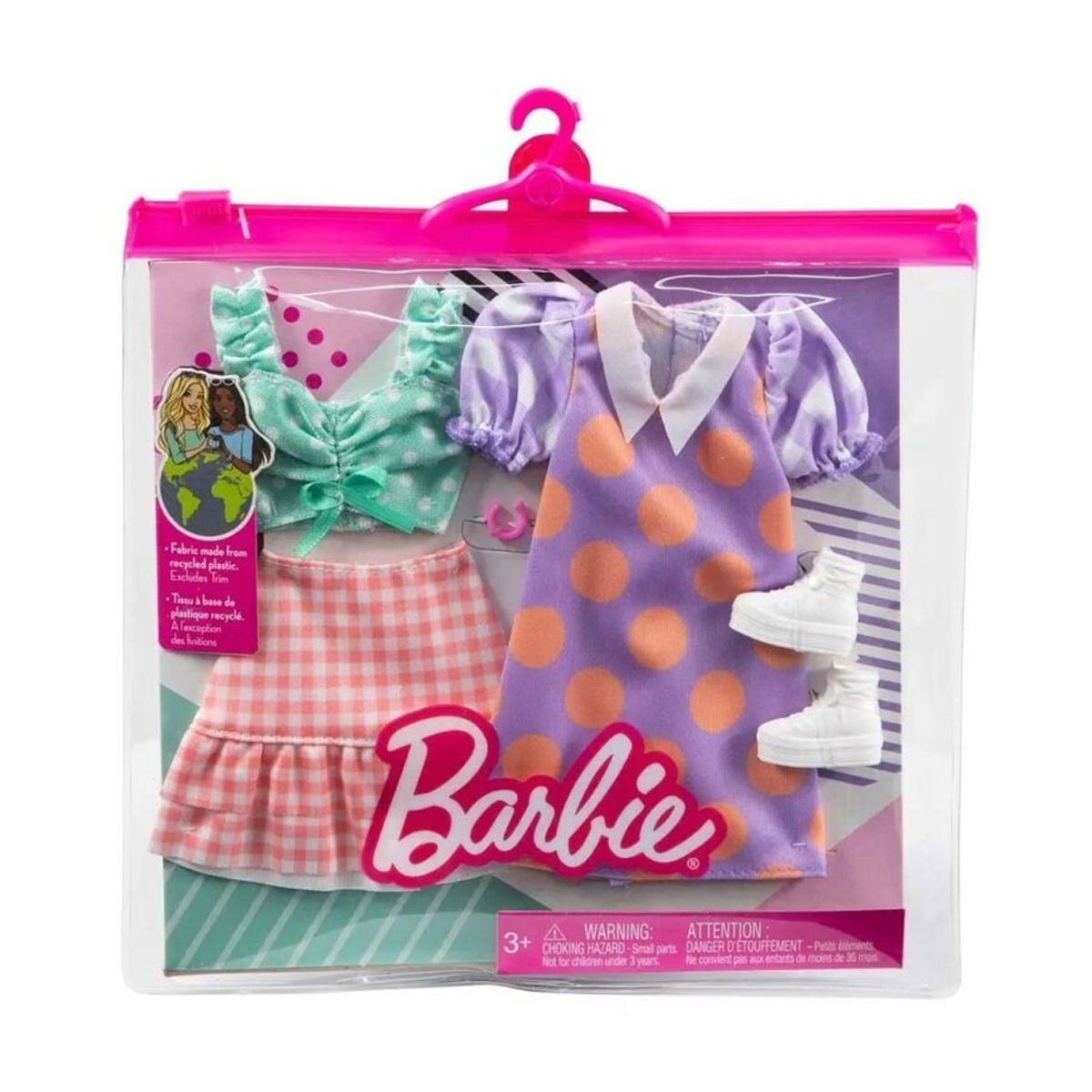 Gwf04 Barbie'nin Kıyafet Koleksiyonu 2'li Paketler / +3 Yaş