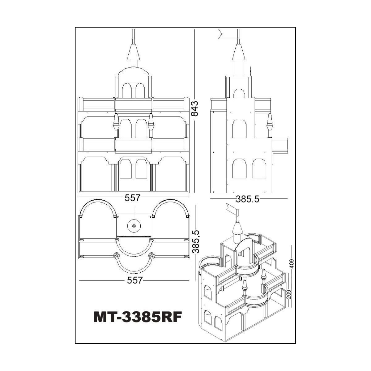 3385rf Mentari Ahşap Prenses Kalesi