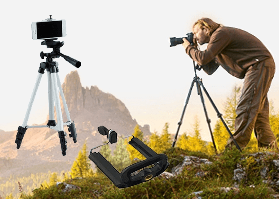 Tripod : Telefon Ve Kamera Tutucu Ayak + Telefon Tutucu - 105cm