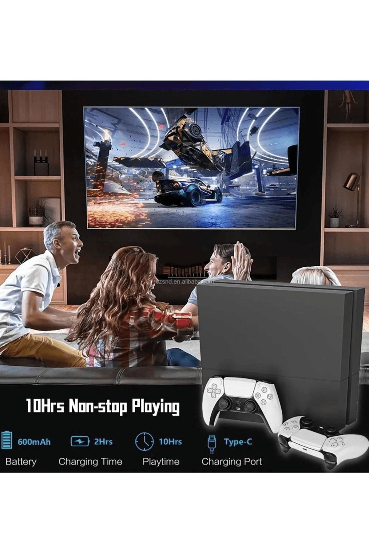 P4 Plus Bluetooth Titreşimli Ps4/ps5 Uyumlu Pc Telefon Joystick Kablosuz Oyun Kolu Siyah