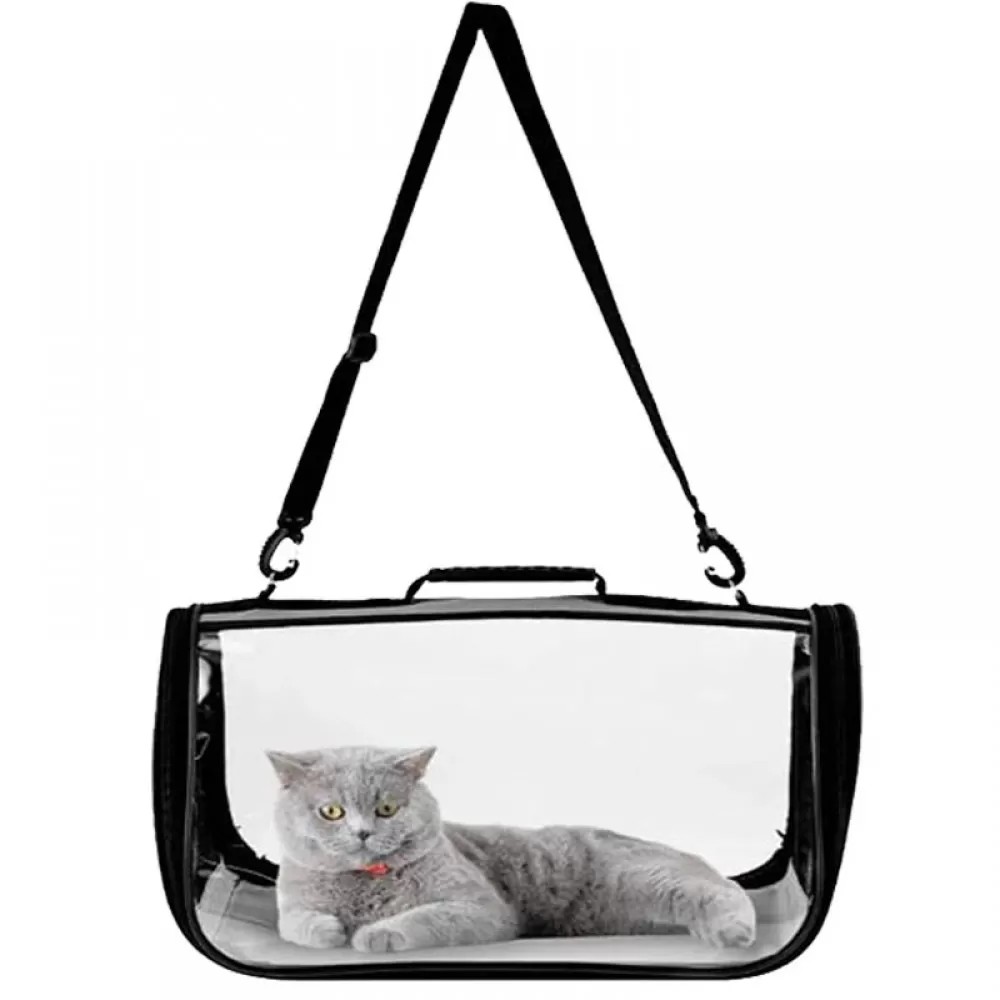 Flybag Kedi Köpek Kuş Seyahat Taşıma Çantası Şeffaf Omuz Askılıklı Evcil Hayan Çantası