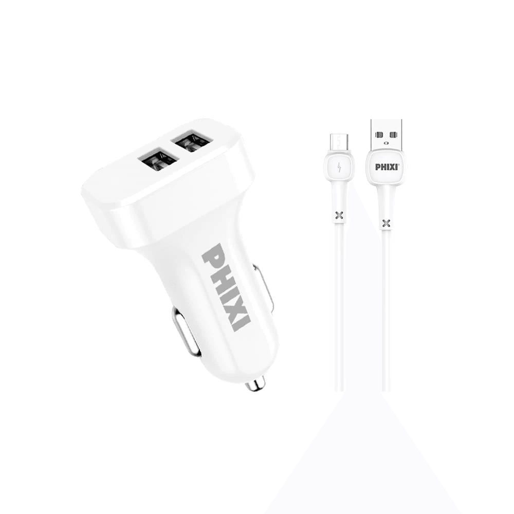 Pcc511m Basic 2.1a Çift Çıkışlı Micro Usb Kablolu Araç Şarj Cihazı