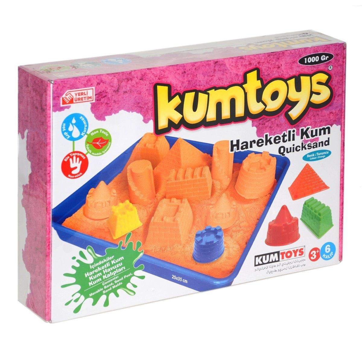5329 Kumtoys, Hareketli Kum Seti 1000 Gr / +3 Yaş