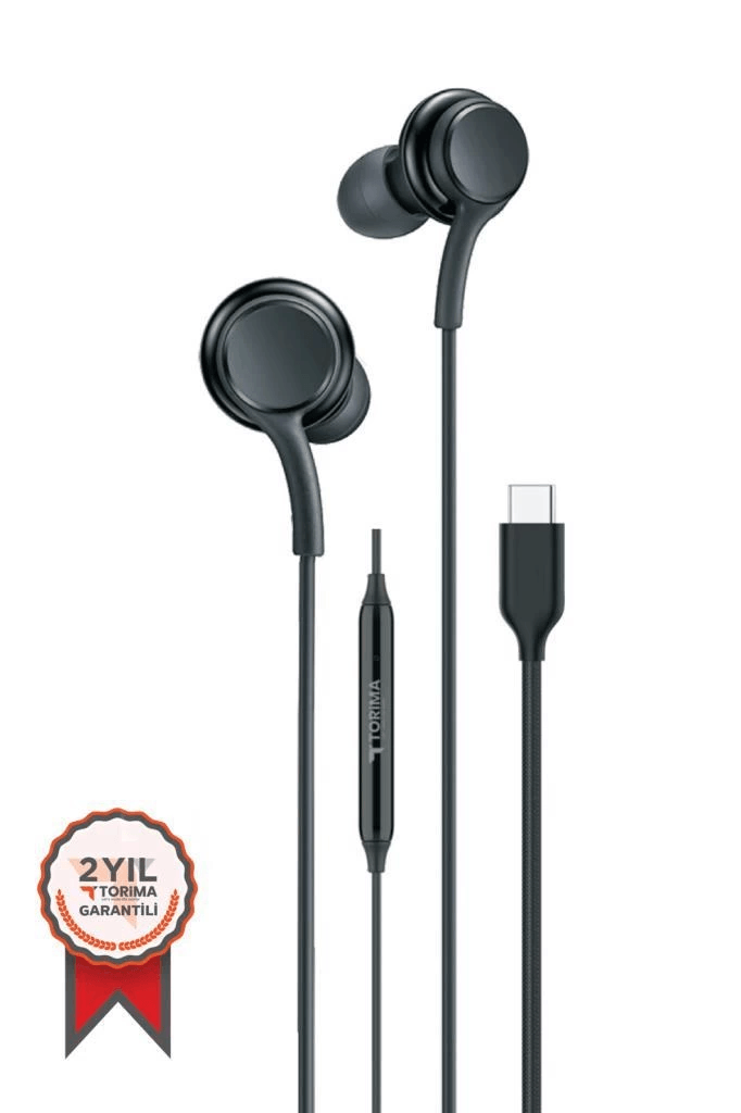 S11+ Kablolu Kulaklık Type-c Telefon Uyumlu Type-c Jak Kulaklik Siyah