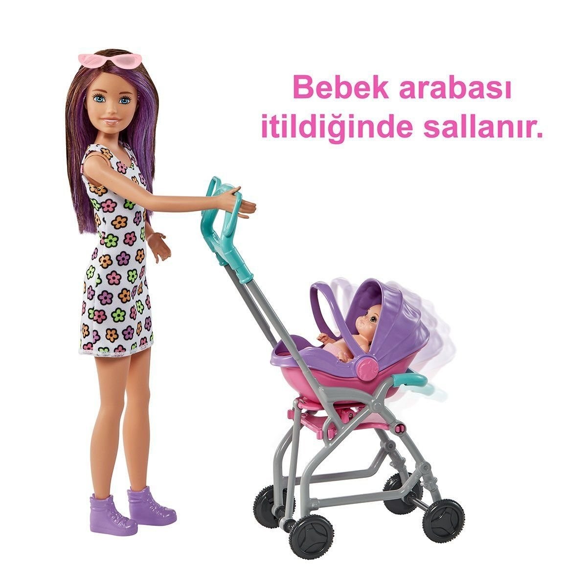 Gxt34 Mor Saçlı Skipper Bebek Bakıcısı  Ve Oyun Seti