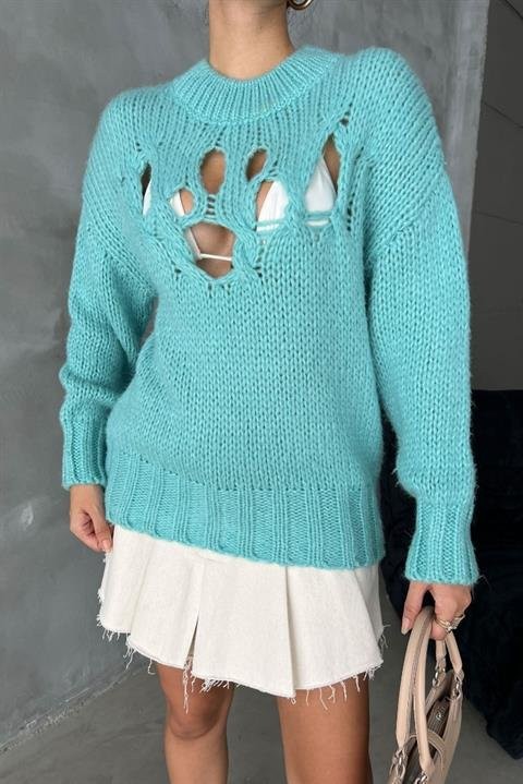 Midred Cut Out Triko Kazak 1200-09
