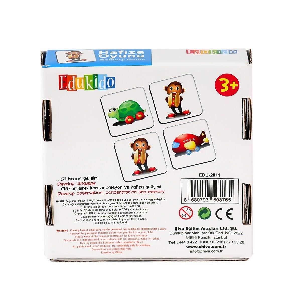 Edu-2011 Hafıza Oyunu Oyuncak Toys