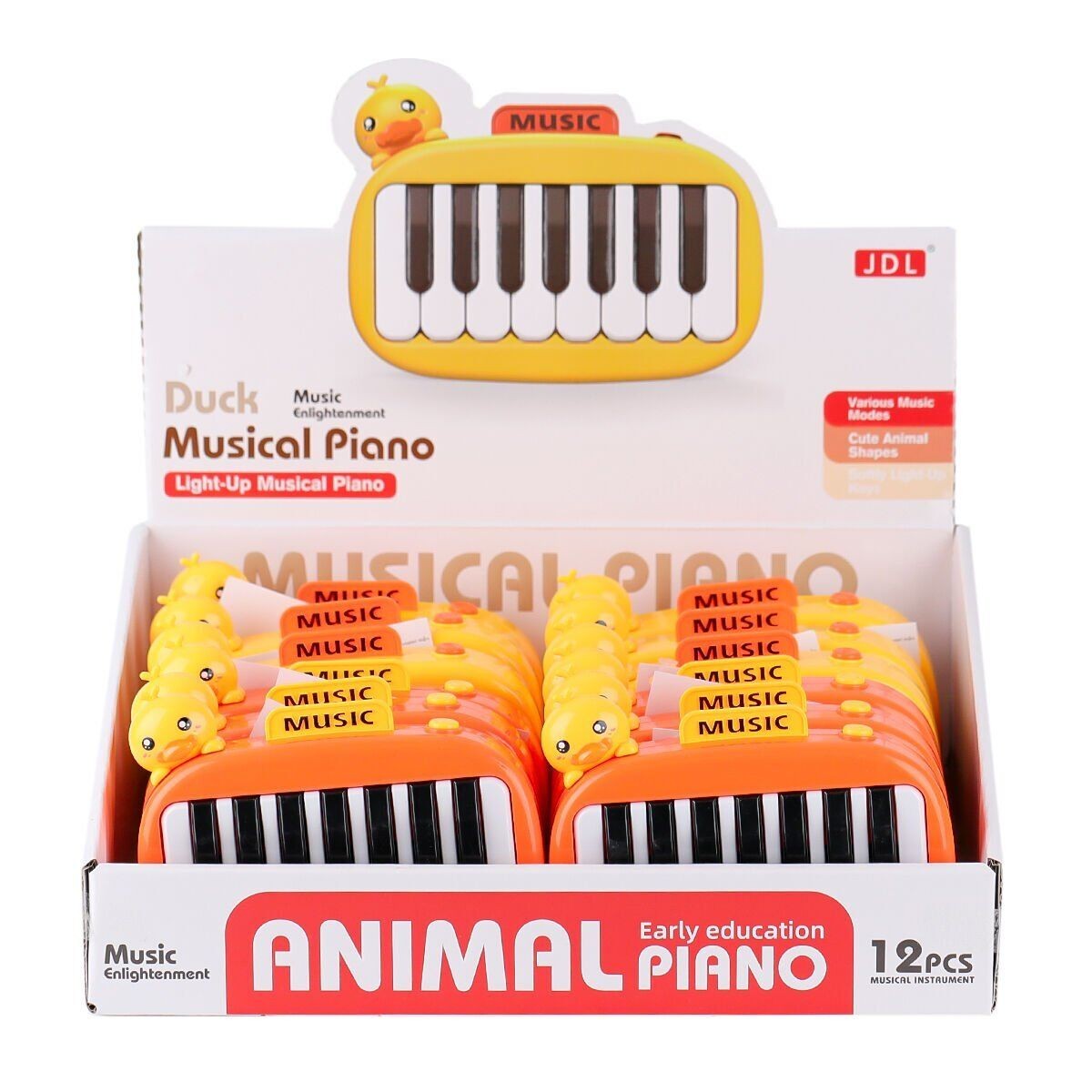 8897-1b Ördek Işıklı Müzikal Piano