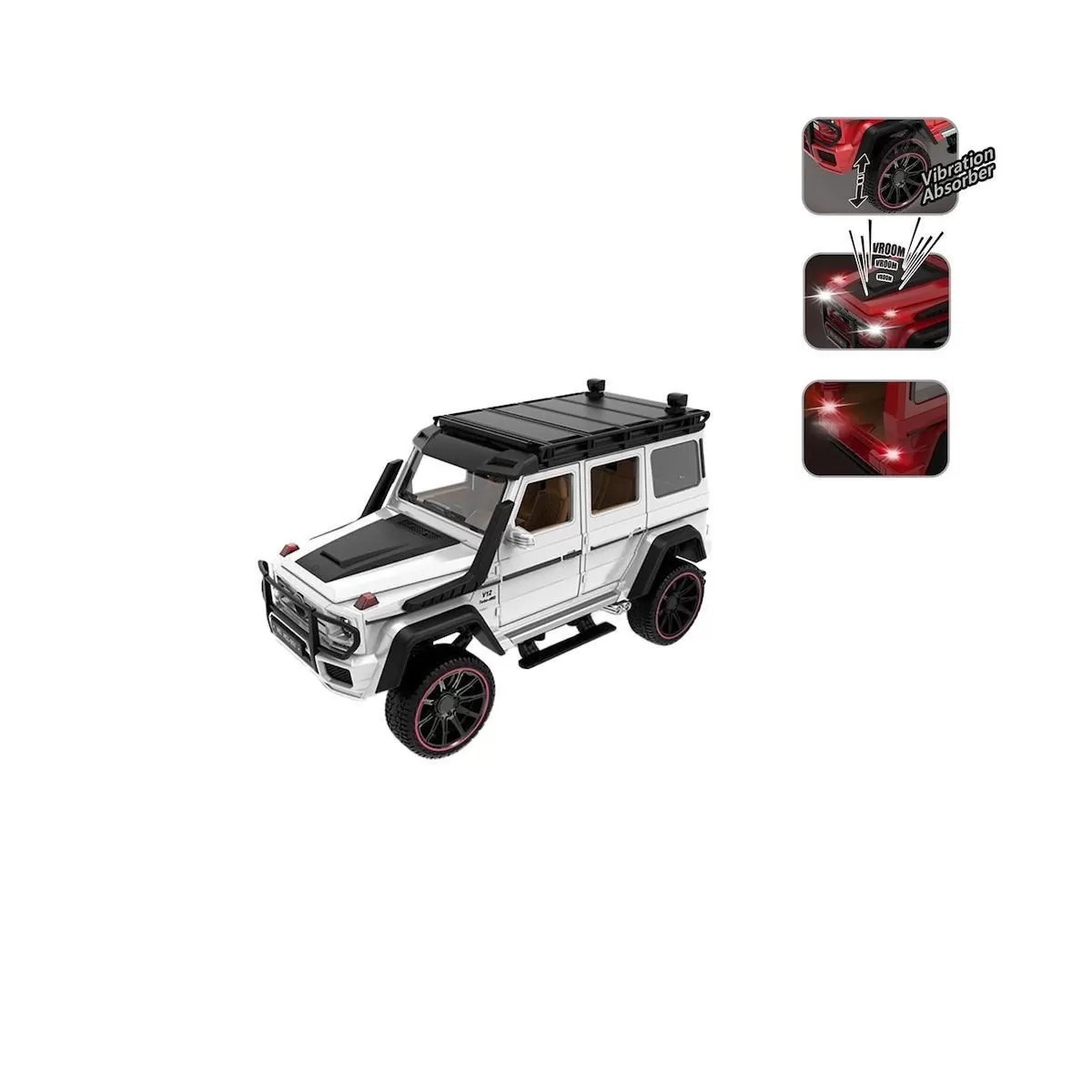 Hcl-901 Çek Bırak 1:22 Sesli Ve Işıklı Metal Jeep -vardem