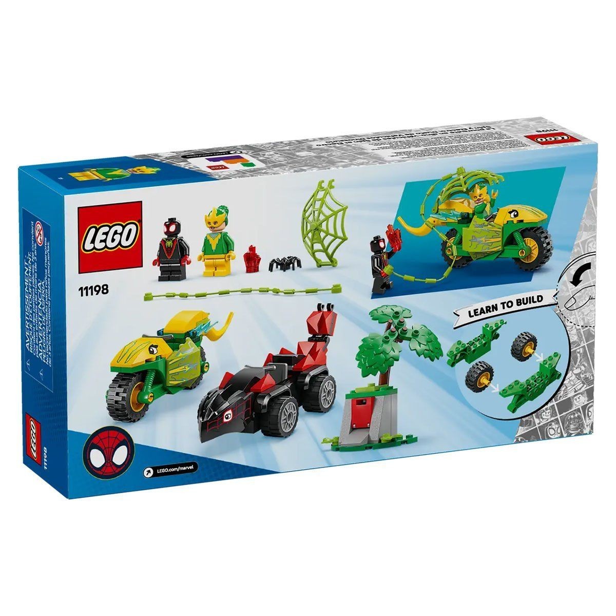 11198 Lego Marvel Spidey - Spin Ve Electro Dinozor Aracı Takibi 124 Parça +4 Yaş