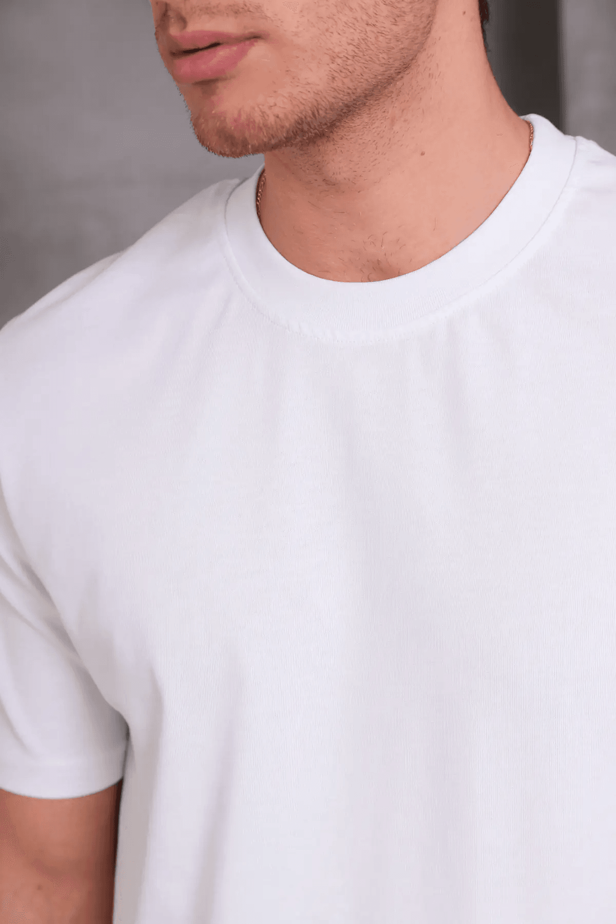 Erkek Relax Fit Bisiklet Yaka %100 Pamuk Rahat Kesim Basic Tişört