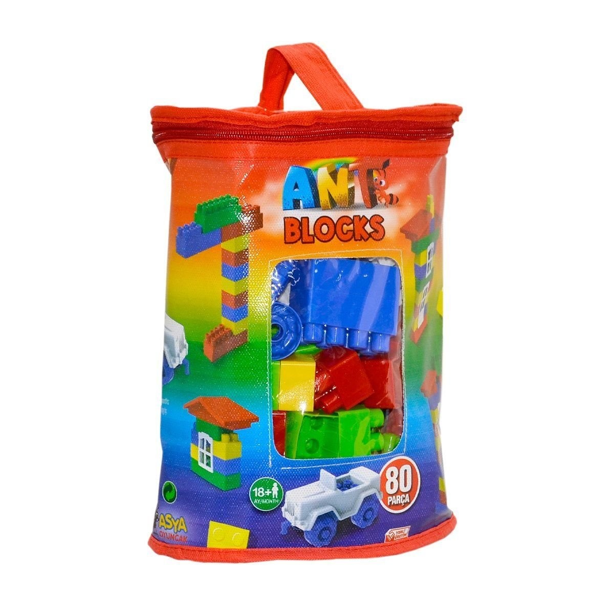 Ant081 Ant Blocks 80 Parça Çantalı Blok Seti