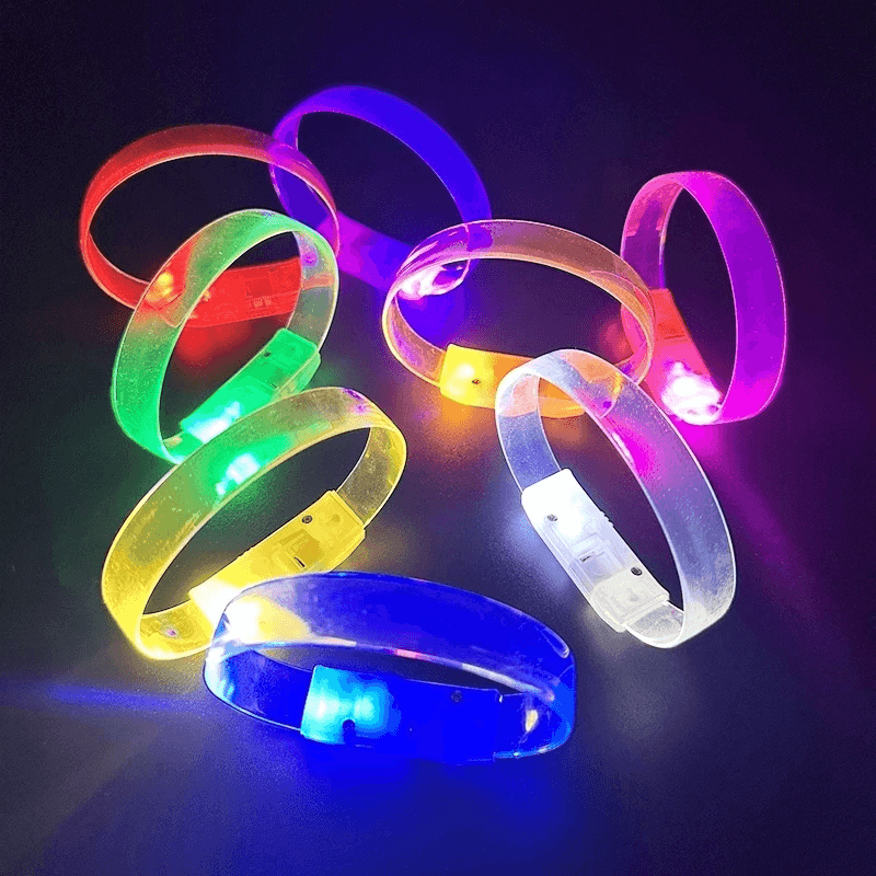 3 Modlu Pilli Led Işıklı Esnek Parti Bilekliği Beyaz