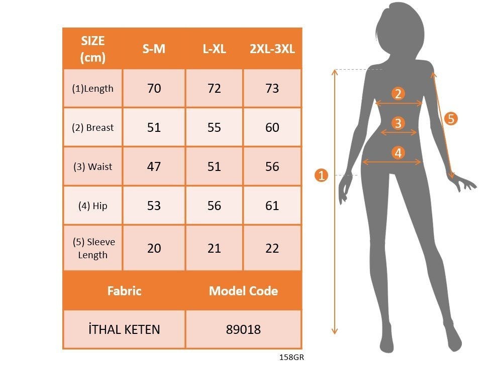Kadın Kısa Kollu çentikli V Düğme Detaylı V Yaka önden Pileli Ithal Keten Bluz