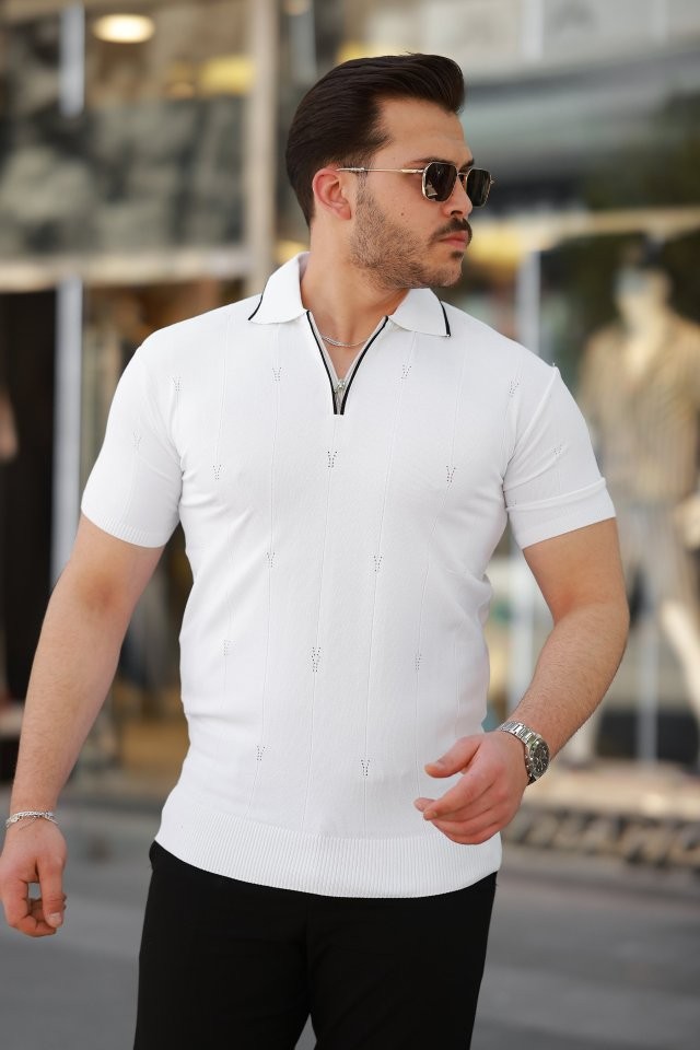 Erkek Yakalı Kısa Kollu T-shirt