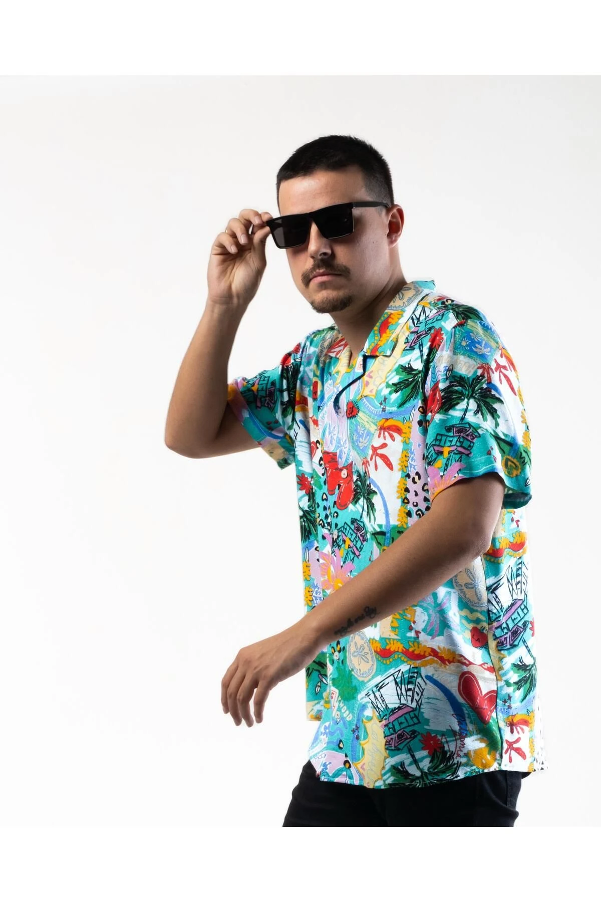 Büyük Beden Yazlık Hawaii Gömlek Los Angelas