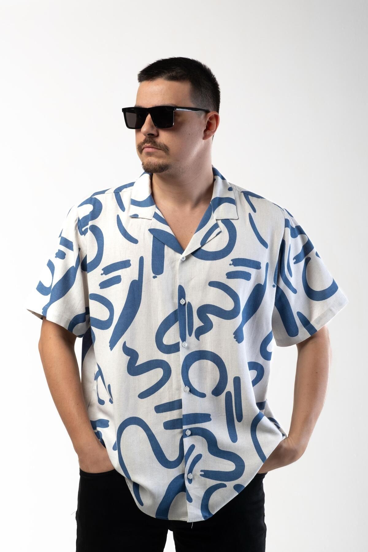Büyük Beden Yazlık Hawaii Gömlek