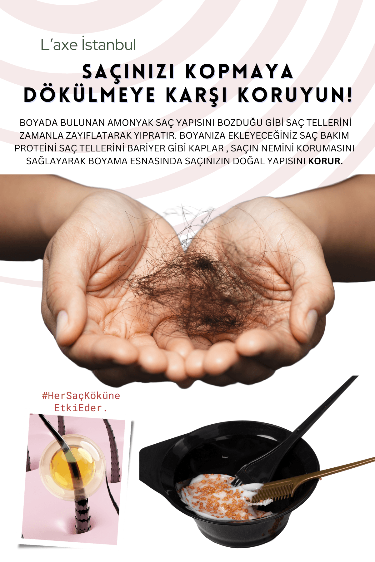 Dökülen – Zayıf Telli Saçlara Koruma Terapisi | Saç Bakım Proteini | 100 Gram