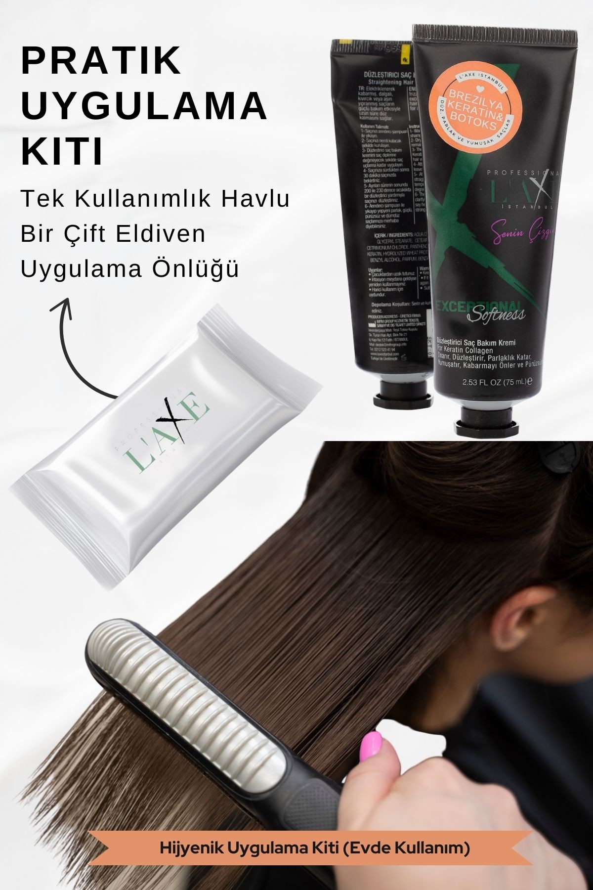 Laxe Brezilya Keratini & Botoks Düzleştirici Saç Bakım Kremi 75 Ml