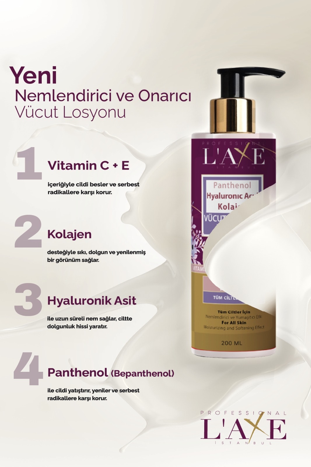 Nemlendiri - Onarıcı Vücut Losyonu 200 Ml Kalıcı Koku