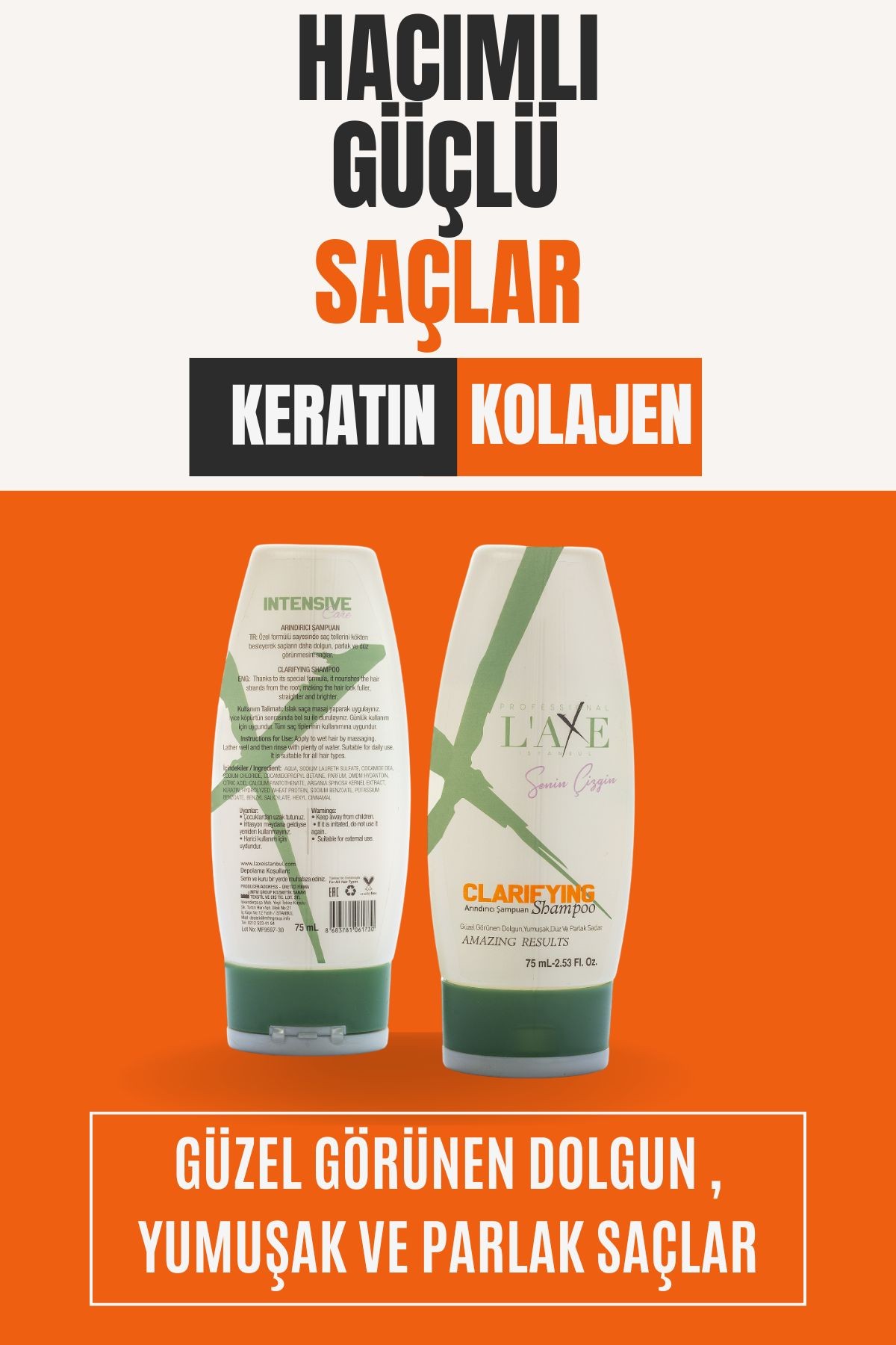 Tuzsuz Sülfatsız Parabensiz Şampuan Keratinli ve Yıpranmış Saçlar için Onarıcı Mucize 75 Ml