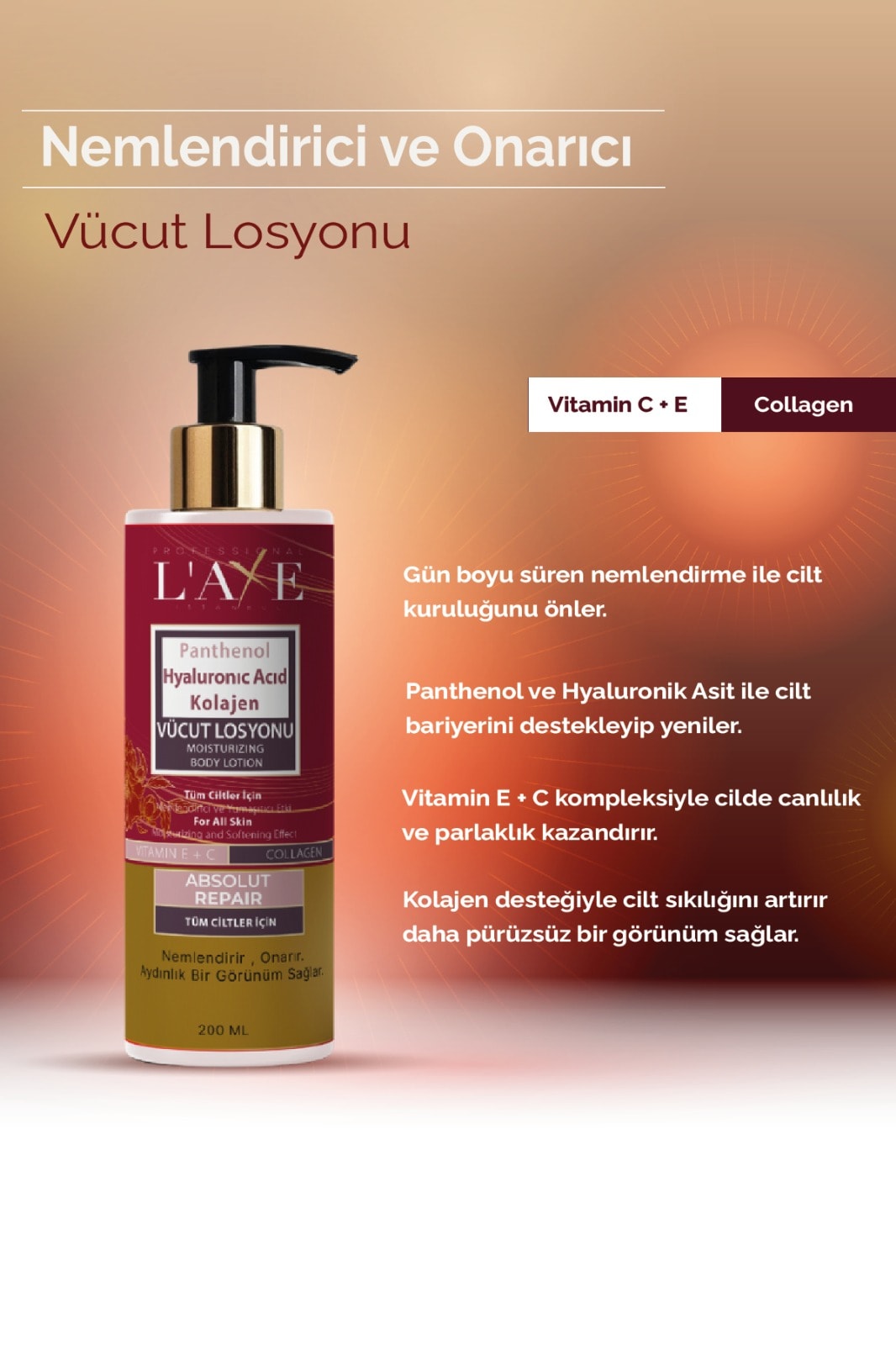 Nemlendiri-Onarıcı Vücut Losyonu Kalıcı Koku