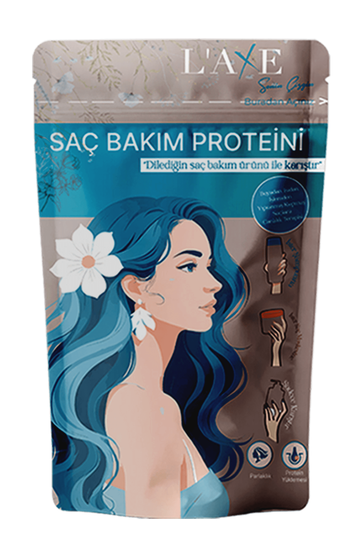 Kuru-Cansız Saçlara Parlaklık Terapisi | Saç Bakım Proteini | 50 Gram
