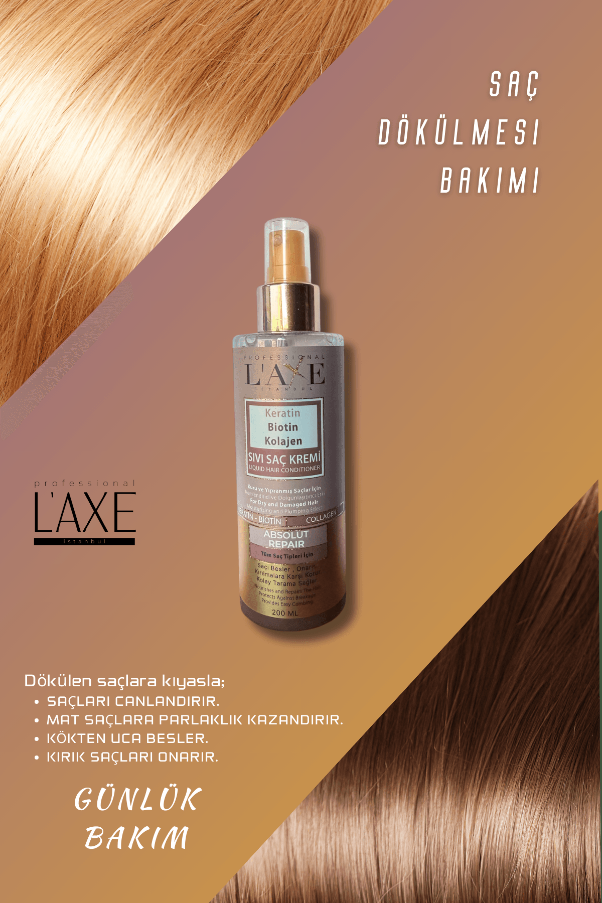 Keratin&Biotin&Kolajen Sıvı Saç Kremi 200 Ml