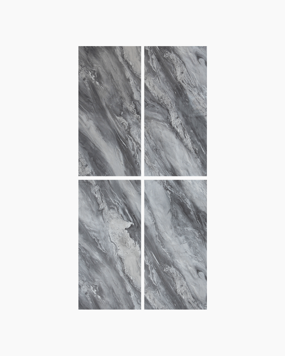 Black Gray Narso PVC Duvar Paneli 60x120 4'lü Paket