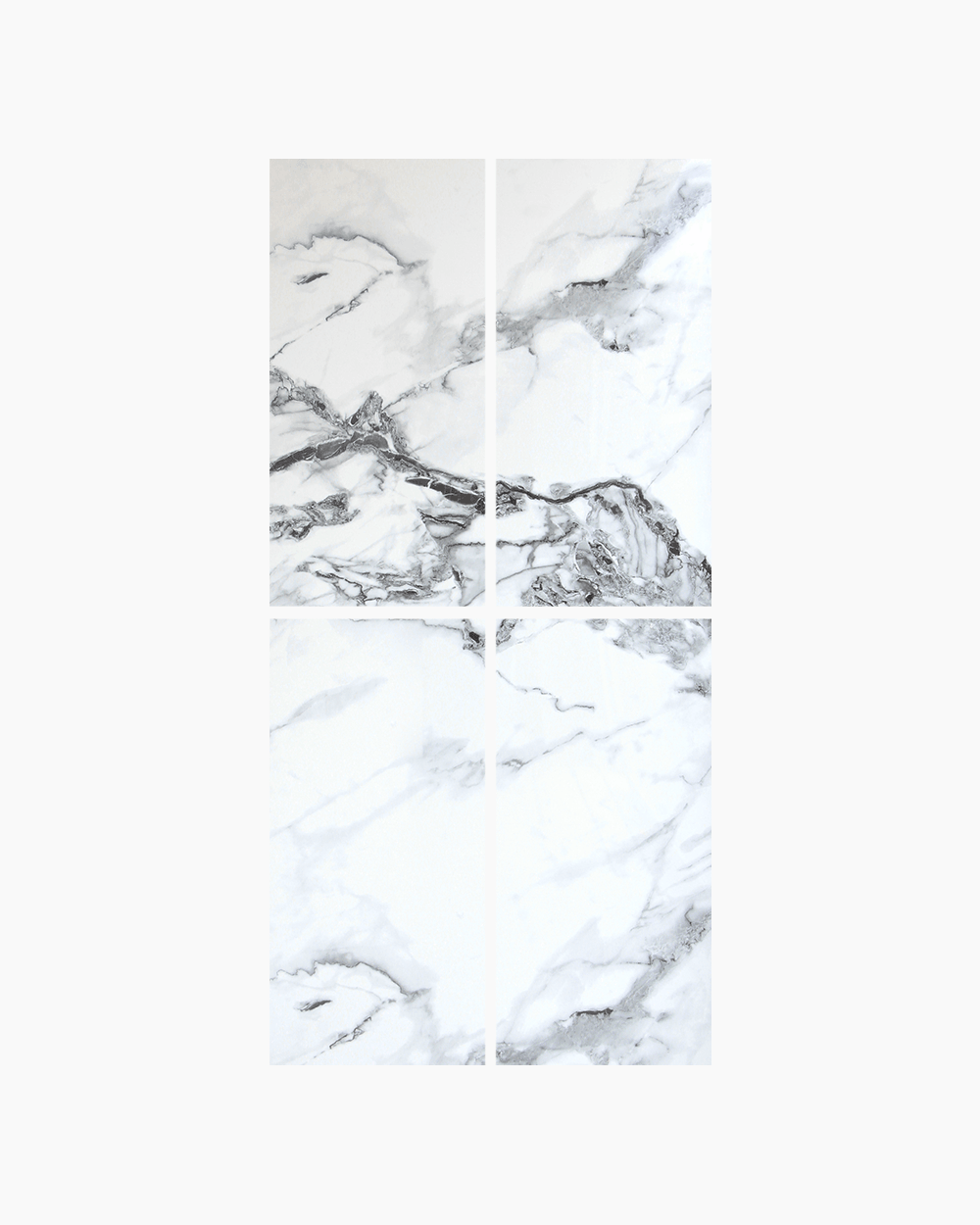 Arek White Gray PVC Duvar Paneli 60x120 4'lü Paket