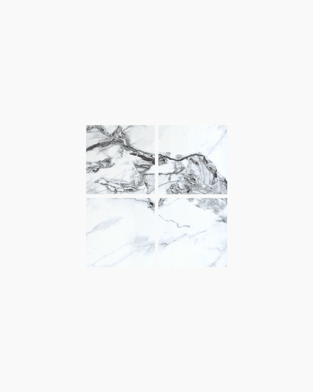Arek White Gray PVC Duvar Paneli 60x60 4'lü Paket