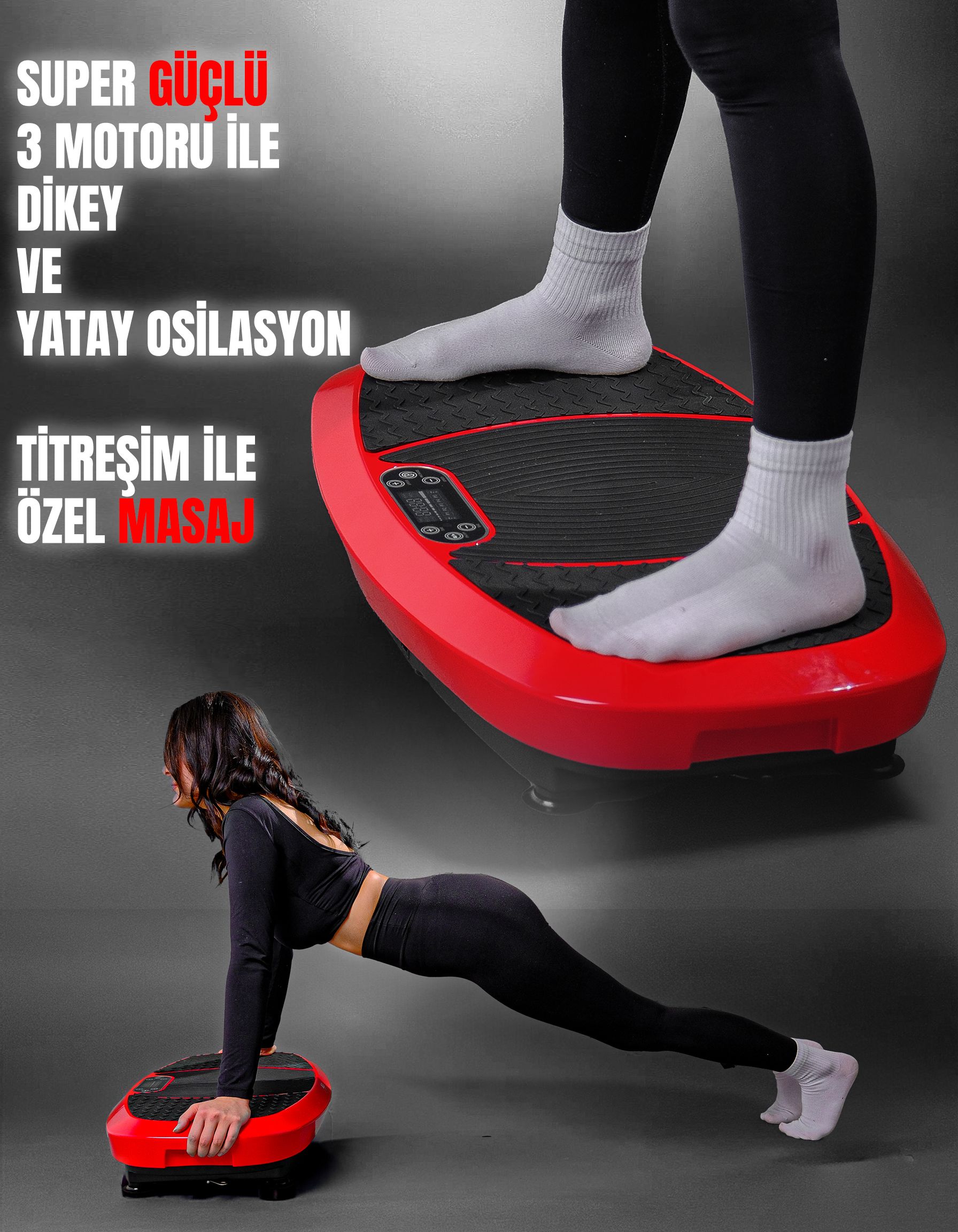PowerPro Titreşimli Egzersiz Spor Masaj Sıkılaşma Zayıflama Selülit Osilasyon Vibration Plate