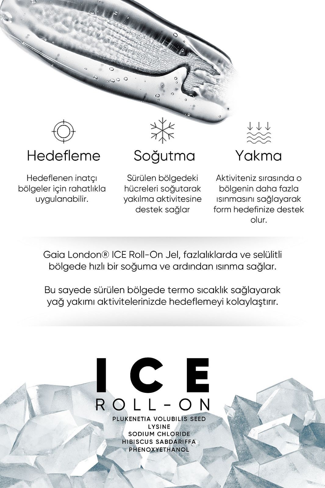 Gaia London ICE ROLL-ON SIKILAŞTIRICI JEL 2 AYLIK KÜR