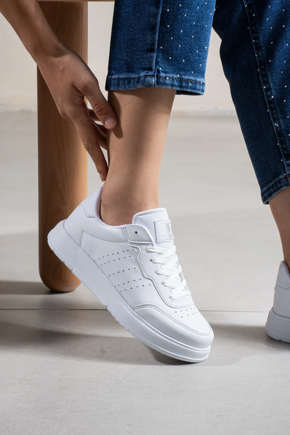 Unisex Spor Ayakkabı 158NAV - Beyaz